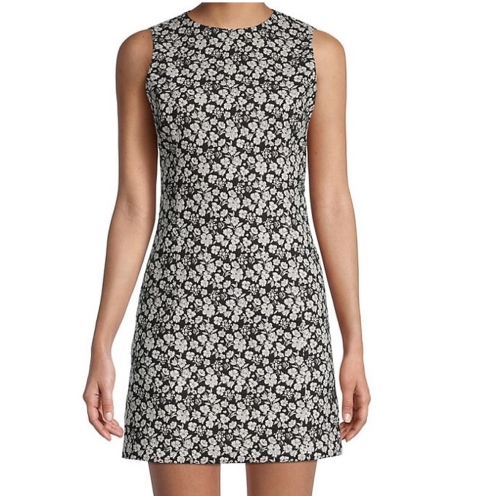 NWT Alice & Olivia black and white floral sheath dress. Size 4 never worn